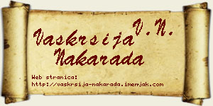 Vaskrsija Nakarada vizit kartica